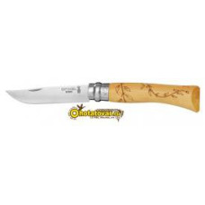 Нож охотничий Opinel Inox Nature 7VRI (гравировка листья) Нож охотничий Opinel Inox Nature 7VRI (гравировка листья)