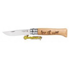 Нож охотничий Opinel Inox Nature 8VRI (гравировка форель) Нож охотничий Opinel Inox Nature 8VRI (гравировка форель)