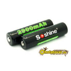 Аккумулятор типа 18650 для фонарей Soshine Li-Ion 2900 mAh Аккумулятор типа 18650 для фонарей Soshine Li-Ion 2900 mAh