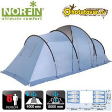 Кемпинговая 6-ти местная палатка для туризма Norfin Family Moss 6 (дуговая) Кемпинговая 6-ти местная палатка для туризма Norfin Family Moss 6 (дуговая)
