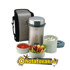 Термос для еды с контейнерами Tiger LWU-B170 Warm Silver Термос для еды с контейнерами Tiger LWU-B170 Warm Silver