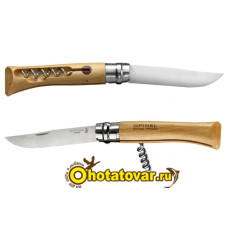 Охотничий нож со штопором Opinel Inox 10VRI (ручка из бука) Охотничий нож со штопором Opinel Inox 10VRI (ручка из бука)